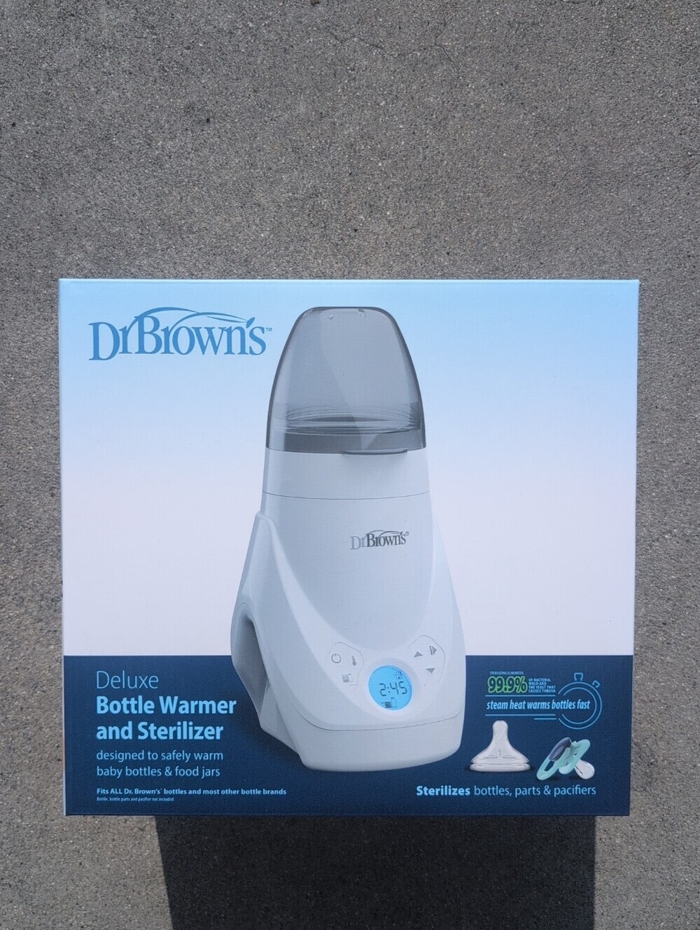 Dr. Brown's Deluxe Bottle Warmer and Sterilizer - White/Light Blue NIB